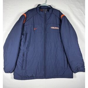VTG Nike Jacket Men's XXL Blue Virginia Cavaliers UVA Insulated Full Zip Puffer